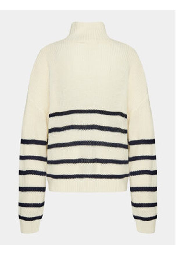 Brave Soul Sweter LK-274FLOB Écru Regular Fit. Materiał: wiskoza