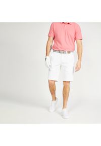 INESIS - Spodenki do golfa chino męskie Inesis MW500. Kolor: biały. Materiał: materiał, elastan, poliester, bawełna. Sport: golf