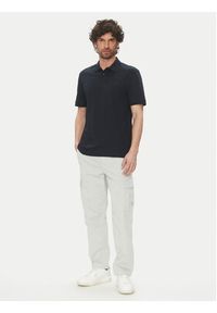 BOSS Polo Pe_Interlock 50520109 Granatowy Regular Fit. Typ kołnierza: polo. Kolor: niebieski. Materiał: bawełna #4
