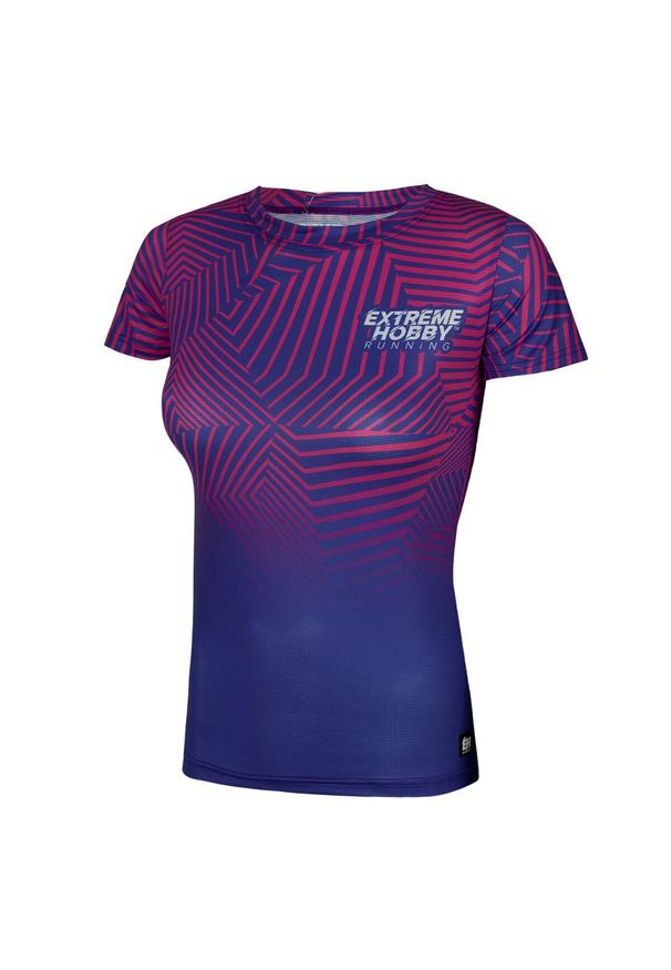 Koszulka do biegania damska z krótkim rękawem EXTREME HOBBY CALEIDOSCOPE. Kolor: fioletowy. Materiał: poliester, elastan. Długość rękawa: krótki rękaw. Długość: krótkie. Sport: bieganie, kolarstwo