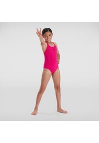 Strój pływacki jednoczęściowy dziecięcy Speedo Eco Endurance+ Medalist. Kolor: różowy. Materiał: poliester