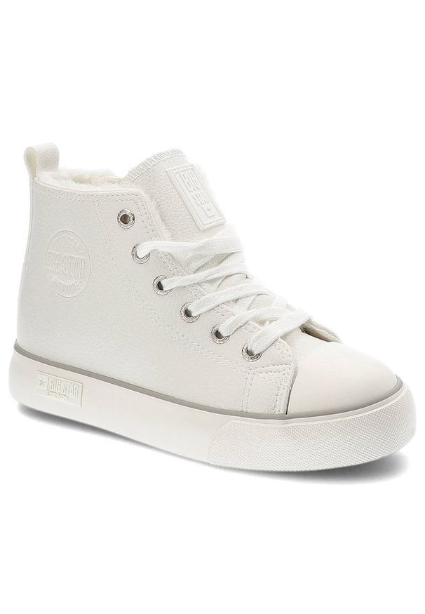 Big-Star - Białe Sneakersy Big Star Ocieplane Buty Dziecięce. Kolor: biały. Materiał: futro, skóra ekologiczna, syntetyk. Szerokość cholewki: normalna. Sezon: zima
