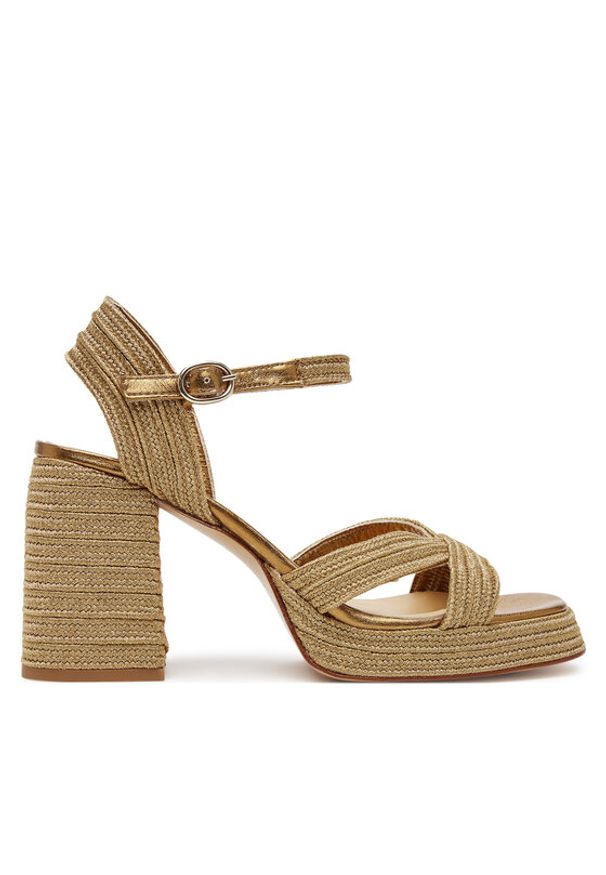 Castañer Espadryle Valle/142 023116 Złoty. Kolor: złoty. Materiał: materiał