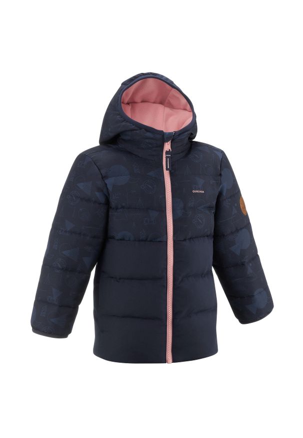 quechua - Kurtka turystyczna zimowa dla dzieci Quechua X-Warm. Kolor: niebieski. Materiał: materiał, poliester, polar, syntetyk. Sezon: zima