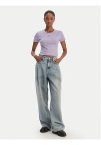 Hugo - HUGO T-Shirt Delanor 50512000 Fioletowy Slim Fit. Kolor: fioletowy. Materiał: bawełna #5