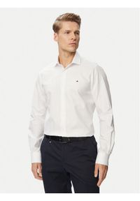TOMMY HILFIGER - Tommy Hilfiger Koszula MW0MW43747 Biały Regular Fit. Kolor: biały. Materiał: bawełna #1