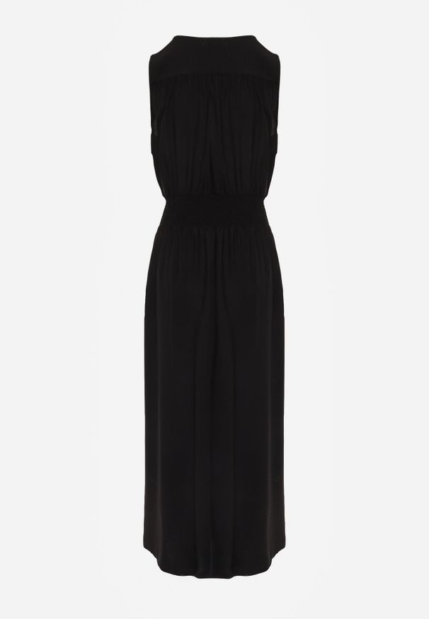 Born2be - Czarna Sukienka Clymiolea. Kolor: czarny. Materiał: tkanina, wiskoza. Długość rękawa: na ramiączkach. Wzór: jednolity. Typ sukienki: kopertowe. Styl: elegancki. Długość: maxi