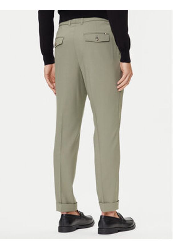 BOSS Spodnie materiałowe C-Perin-DPL 50545822 Zielony Tapered Fit. Kolor: zielony. Materiał: wełna