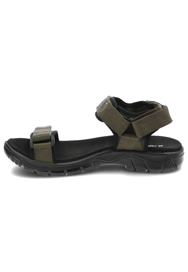 Zielone Sandały Wrangler Wygodne Buty Na Lato. Okazja: na spacer, na co dzień. Zapięcie: rzepy. Kolor: zielony. Materiał: materiał. Wzór: moro, nadruk. Sezon: lato. Styl: militarny, casual