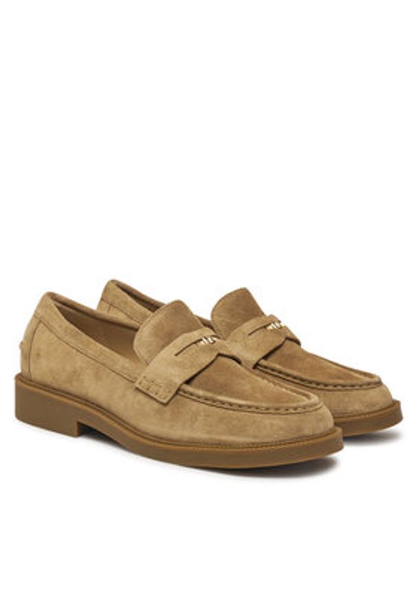 Michael Kors Lordsy Eden Loafer 40R5EDMS1S Beżowy. Kolor: beżowy. Materiał: skóra