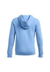 Bluza dresowa chłopięca Under Armour UA Rival Fleece Hoodie - niebieska. Kolor: niebieski. Materiał: dresówka