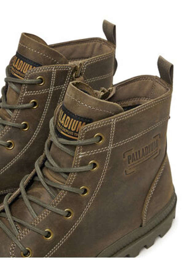 Palladium Trapery Pampa Zip Lth Legacy 79502-308-M Zielony. Kolor: zielony. Materiał: skóra