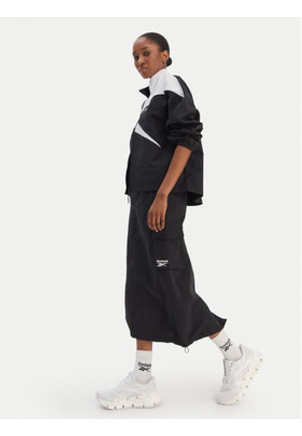 Reebok Spódnica midi Gabrielle RK25513CCW Czarny Regular Fit. Kolor: czarny. Materiał: syntetyk