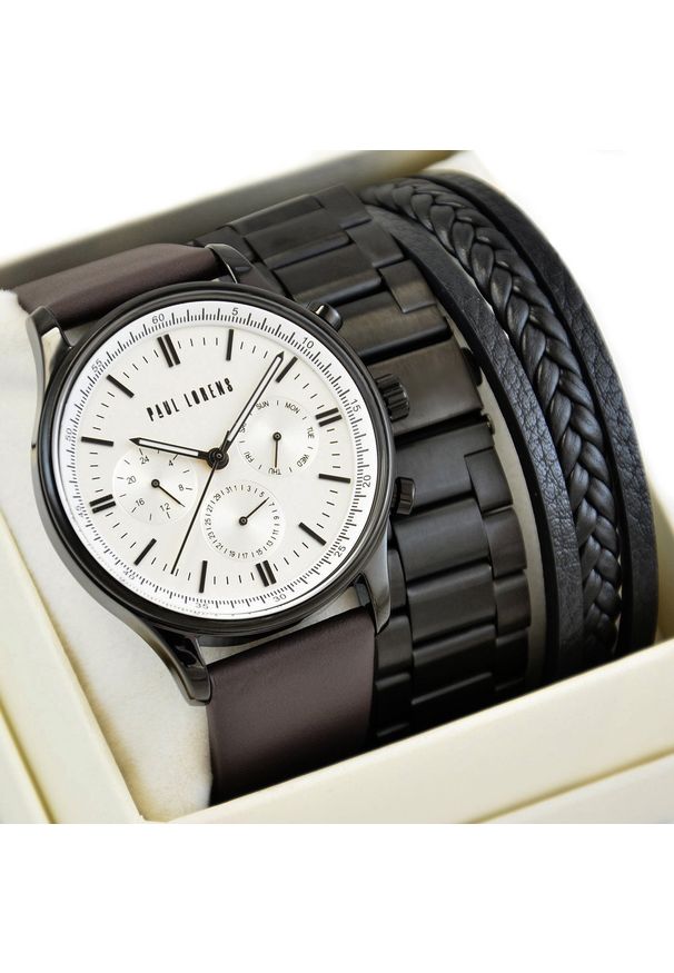 Zegarek Paul Lorens Zestaw męski zegarek FABER - 3B1-2 + bransoletka