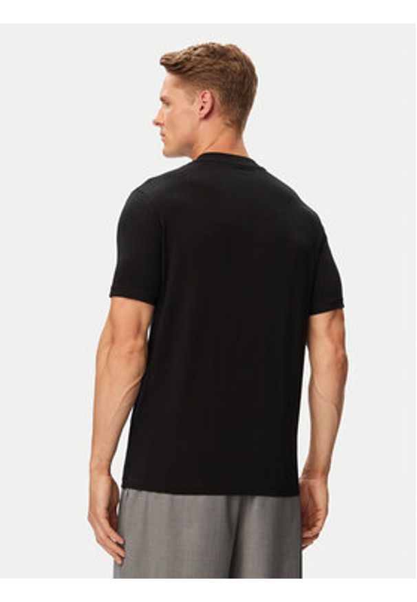 Karl Lagerfeld - KARL LAGERFELD T-Shirt 755037 563221 Czarny Regular Fit. Typ kołnierza: dekolt w karo. Kolor: czarny. Materiał: bawełna