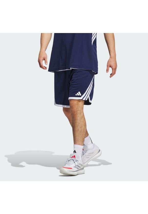 Adidas - Szorty 3G Speed Basketball AEROREADY. Kolor: wielokolorowy, niebieski, biały. Sport: koszykówka