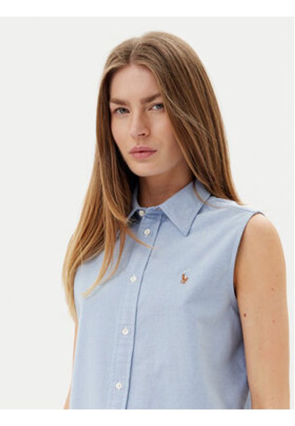 Polo Ralph Lauren Koszula 211968896002 Błękitny Classic Fit. Typ kołnierza: polo. Kolor: niebieski. Materiał: bawełna