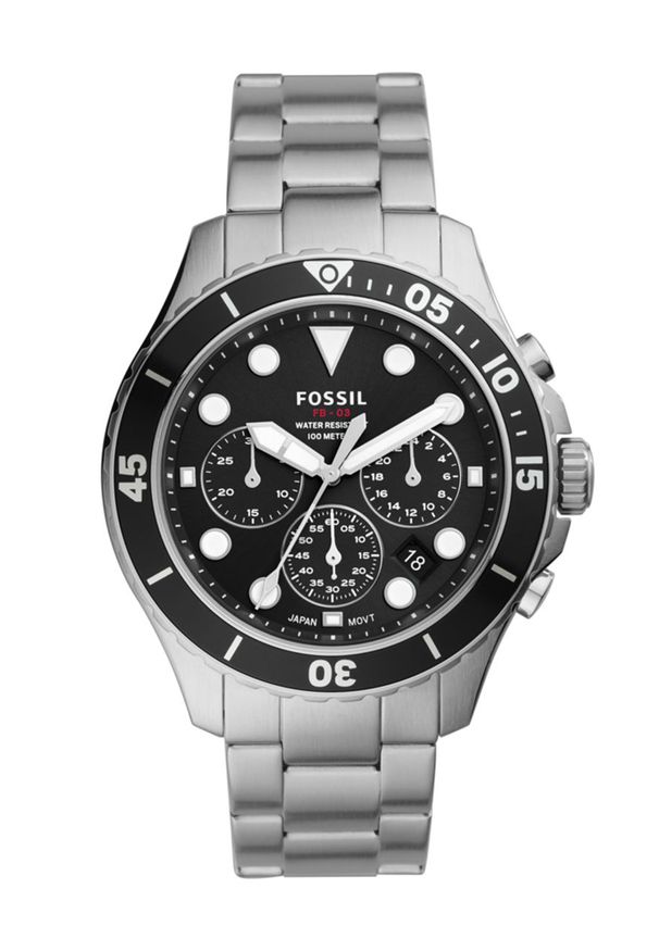 Fossil - Zegarek FS5725. Kolor: srebrny. Materiał: materiał
