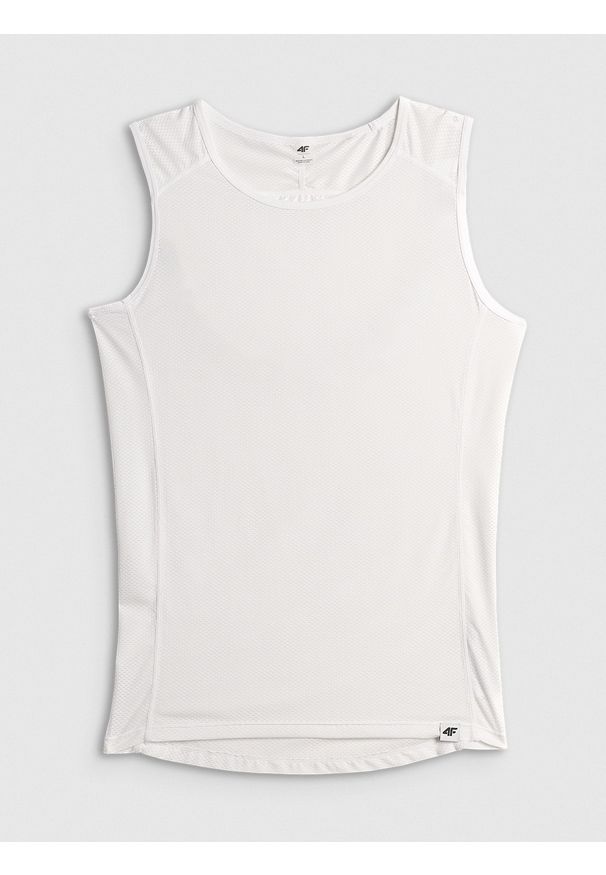 4f - 4F Potówka kolarska męska - biała L. Kolor: biały. Materiał: włókno, skóra. Długość: długie. Sport: kolarstwo