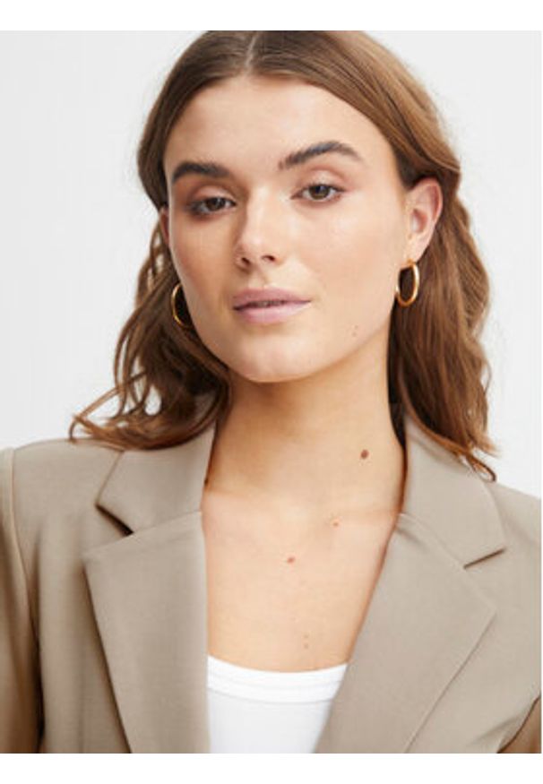 Fransa Marynarka 20611867 Beżowy Regular Fit. Kolor: beżowy. Materiał: syntetyk