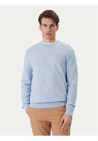 BOSS Sweter H-Imberto 50545283 Błękitny Regular Fit. Kolor: niebieski. Materiał: bawełna #1