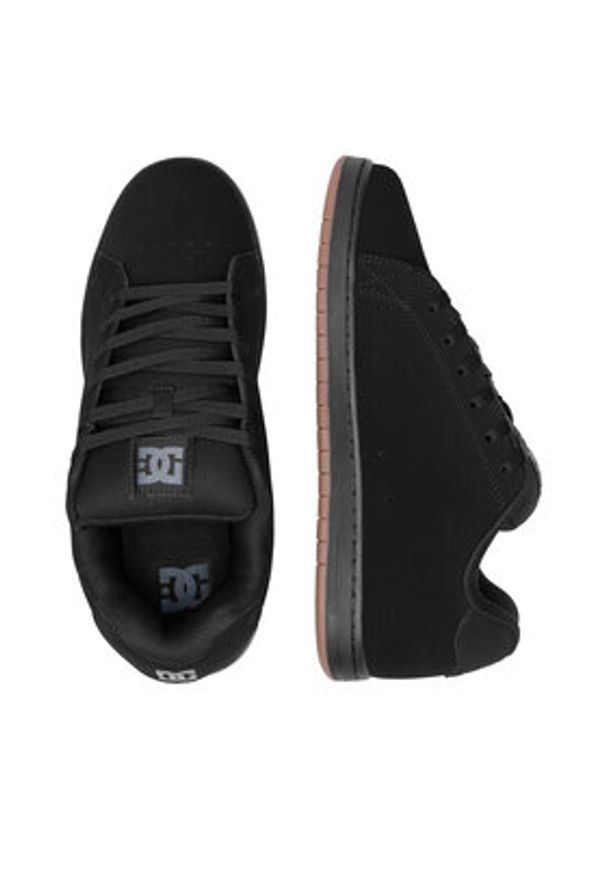 DC Sneakersy GAVELER ADYS100536-BGM Czarny. Kolor: czarny. Materiał: skóra