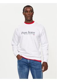 Pepe Jeans Bluza PM582699 Biały Regular Fit. Kolor: biały. Materiał: bawełna