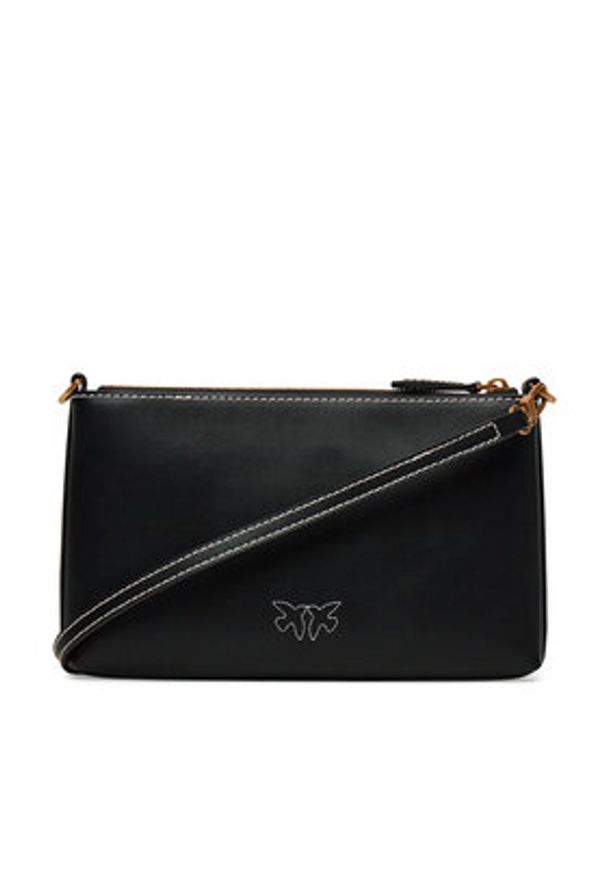 Pinko - PINKO Torebka Flat Horizontal Mini PE 25 PCPL 104277 A2AN Czarny. Kolor: czarny. Materiał: skórzane