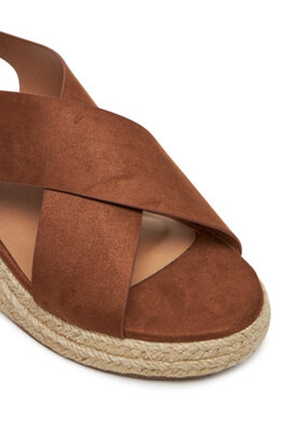 ONLY Shoes Espadryle Onlminerva-2 Brązowy. Kolor: brązowy. Materiał: zamsz, skóra