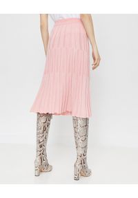 Kenzo - KENZO - Różowa plisowana spódnica. Kolor: różowy, wielokolorowy, fioletowy. Materiał: dzianina. Styl: retro #5