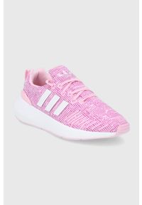 adidas Originals Buty Swift Run 22 GW8177 kolor różowy. Nosek buta: okrągły. Zapięcie: sznurówki. Kolor: różowy. Materiał: materiał, guma. Szerokość cholewki: normalna. Obcas: na platformie. Sport: bieganie #3