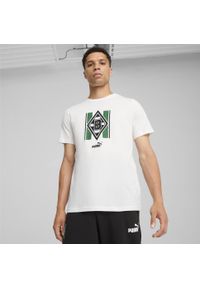 Puma - Męska koszulka ftblCULTURE Borussia Mönchengladbach PUMA White. Kolor: biały. Materiał: guma. Wzór: nadruk. Sport: piłka nożna