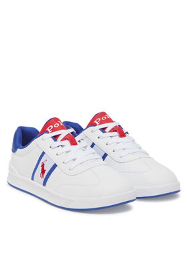 Polo Ralph Lauren Sneakersy Heritage Court III T-Toe RL02475103 Biały. Kolor: biały. Materiał: skóra