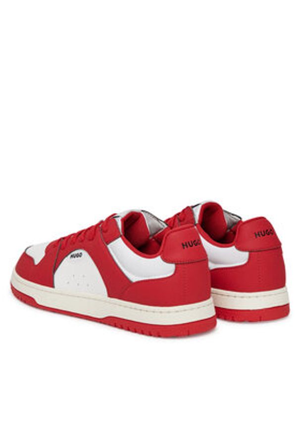 Hugo - HUGO Sneakersy Hadrian 50541700 Czerwony. Kolor: czerwony. Materiał: skóra