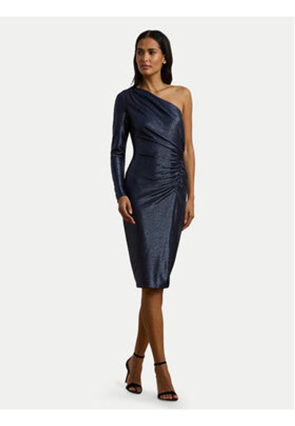Lauren Ralph Lauren - LAUREN RALPH LAUREN Sukienka koktajlowa 253957567001 Granatowy Slim Fit. Kolor: niebieski. Materiał: syntetyk. Styl: wizytowy