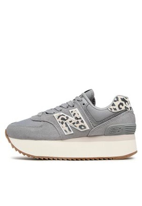 New Balance Sneakersy WL574ZDB Szary. Kolor: szary. Materiał: skóra, zamsz. Model: New Balance 574