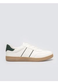 Big-Star - Sneakersy męskie ze skóry ekologicznej białe SS174081 101. Okazja: na co dzień. Kolor: biały. Materiał: skóra ekologiczna
