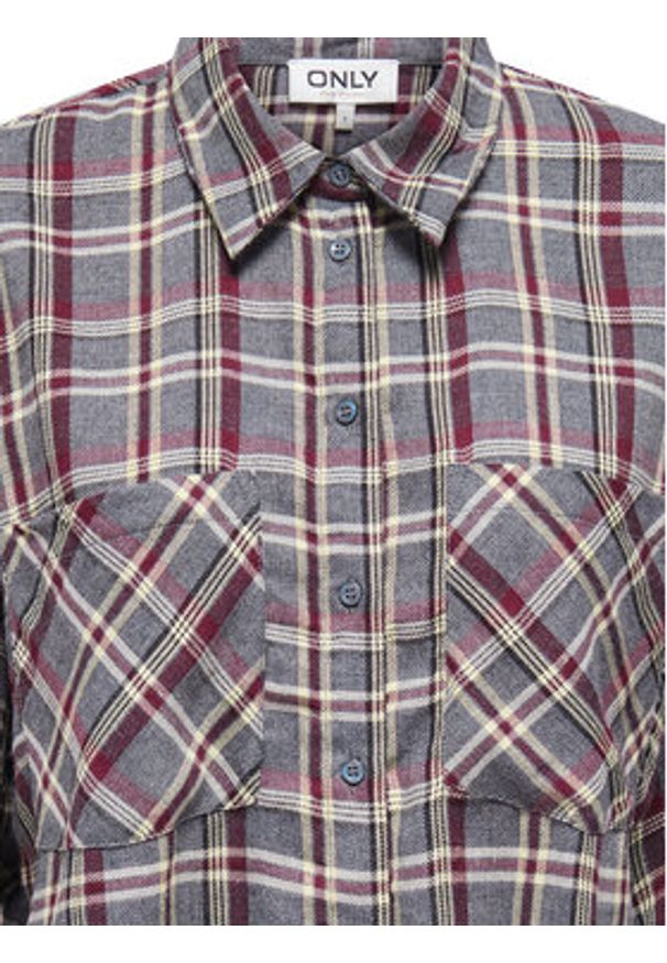 only - ONLY Koszula Riley 15351443 Szary Regular Fit. Kolor: szary. Materiał: wiskoza