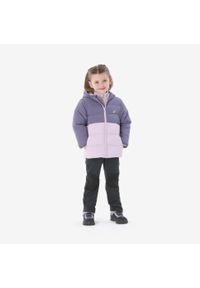 quechua - Kurtka turystyczna zimowa dla dzieci NH500. Kolor: fioletowy. Materiał: polar, włókno, poliester, syntetyk, materiał, puch. Sezon: zima. Styl: sportowy