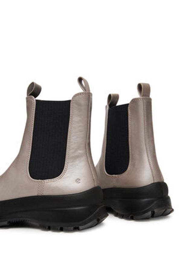 ecco - ECCO Botki 22075302459 Bordowy. Kolor: czerwony. Materiał: skóra