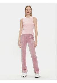 Juicy Couture Top Beckham JCBLV223811 Różowy Slim Fit. Kolor: różowy. Materiał: bawełna #3