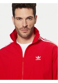 Adidas - adidas Bluza adicolor Firebird IT2495 Czerwony Loose Fit. Kolor: czerwony. Materiał: syntetyk #5