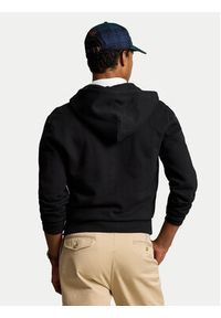 Polo Ralph Lauren Bluza Fleece 710813297001 Czarny Regular Fit. Typ kołnierza: polo. Kolor: czarny. Materiał: bawełna, syntetyk #5