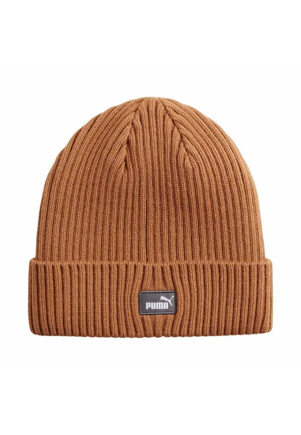 Czapka Puma Classic Cuff Beanie. Kolor: brązowy. Sezon: zima. Styl: sportowy