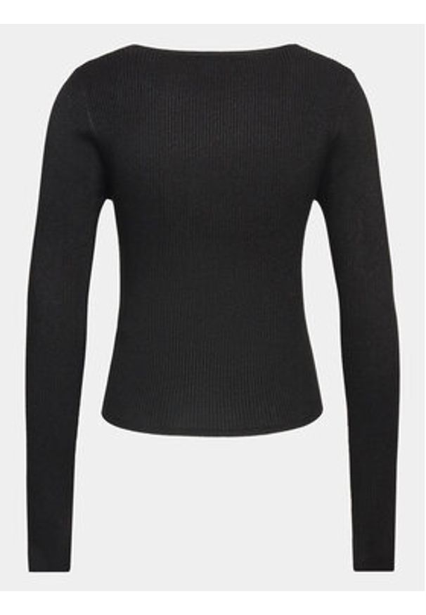 Gina Tricot Bluzka 21217 Czarny Slim Fit. Kolor: czarny. Materiał: syntetyk