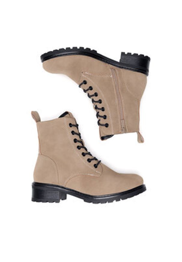 Clara Barson Trzewiki WS2971-33 Beżowy. Kolor: beżowy. Materiał: materiał