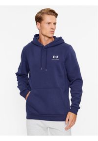 Under Armour Bluza Ua Essential Fleece Hoodie 1373880 Granatowy Loose Fit. Kolor: niebieski. Materiał: bawełna