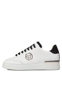 Philipp Plein - PHILIPP PLEIN Sneakersy Leather Lo Top SADS USC0537 PLE022N Biały. Kolor: biały. Materiał: skóra #4