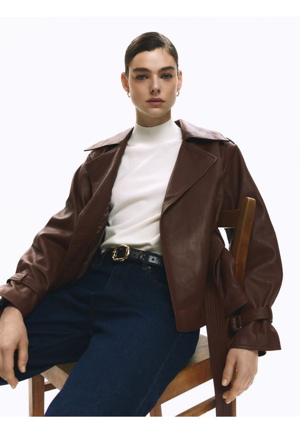 Reserved - Dzianinowa kamizelka z wełną - złamana biel. Materiał: dzianina, wełna