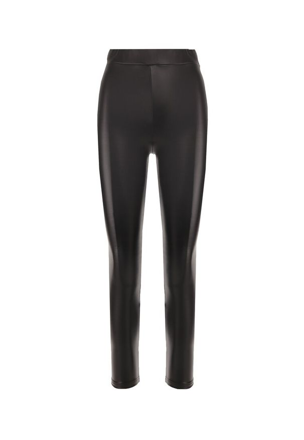 Born2be - Czarne Legginsy Kasochis. Kolor: czarny. Długość: długie. Wzór: gładki. Styl: sportowy, elegancki, klasyczny
